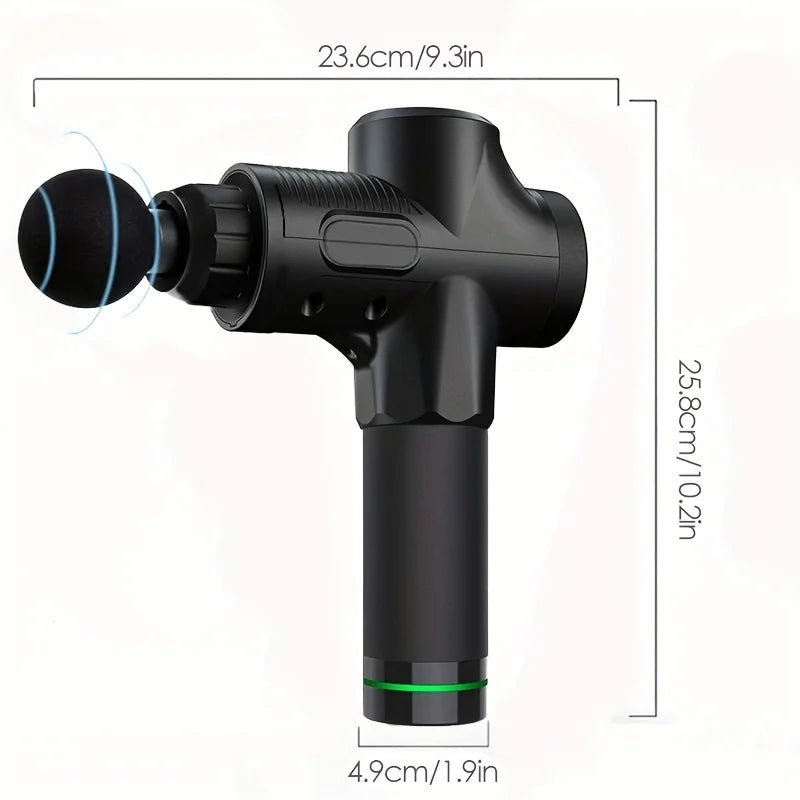 Deep Tissue Percussion Massage Gun — Muscle Massager with Interchangeable Heads