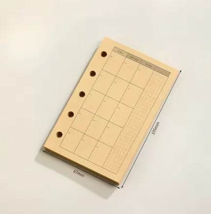 M5 Loose Leaf Refill Paper, 40 Sheets Planner Inserts for Mini Binder, Weekly Monthly To Do Dot Grid Lined Pages