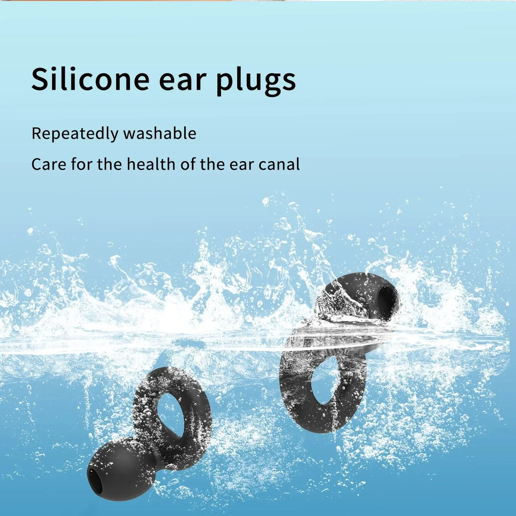 Quiet Ear Plugs for Noise Reduction — Soft Reusable Hearing Protection for Sleep, Swim & Work, 8 Tips in XS/S/M/L