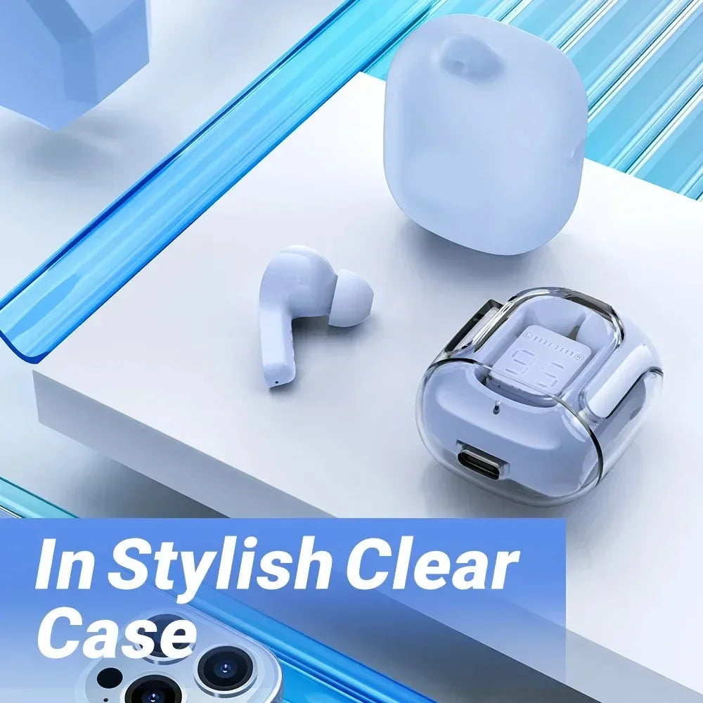 T2 TWS Wireless Bluetooth Earbuds with Transparent Design, ENC & Power Display