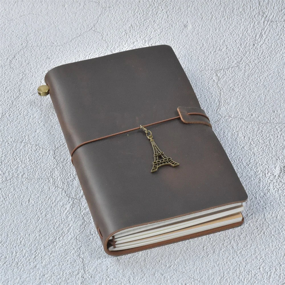 Genuine Leather Refillable Travel Journal in Four Sizes