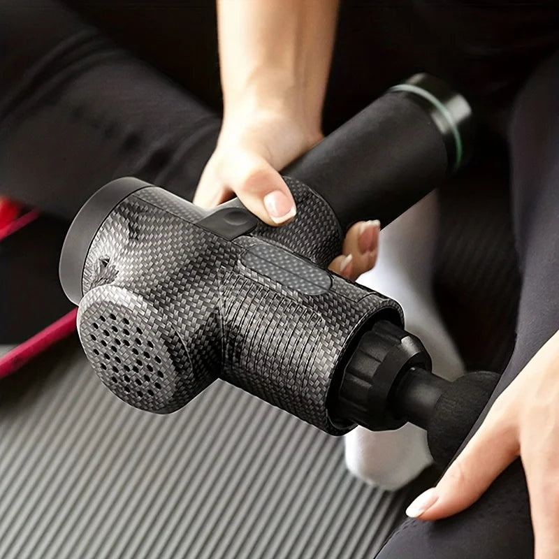 Deep Tissue Percussion Massage Gun — Muscle Massager with Interchangeable Heads