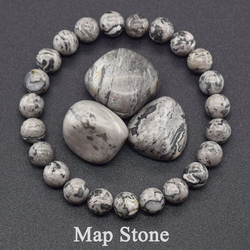 Natural Lapis Lazuli Stone Beads Bracelet — Energy Healing Jewelry