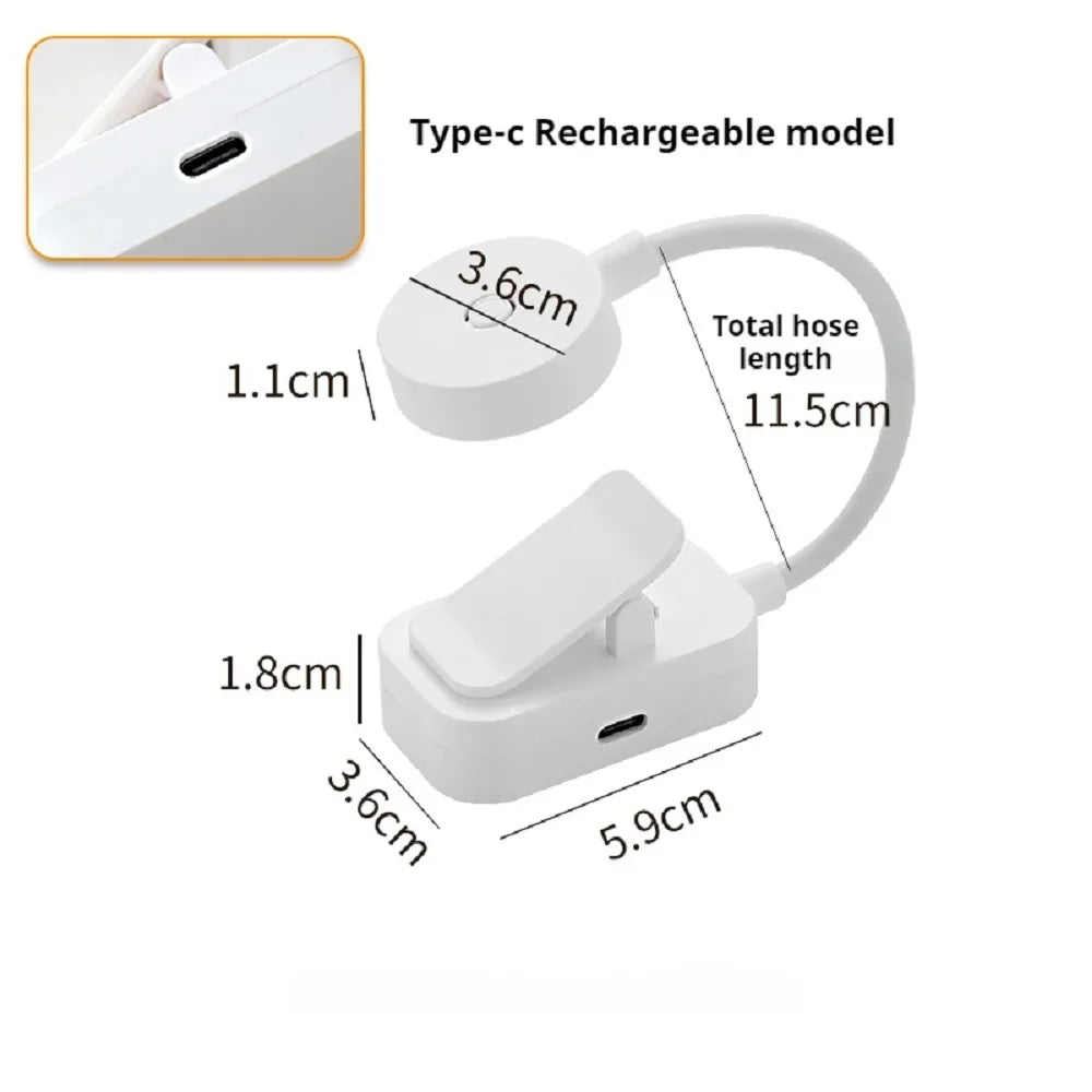 Mini Clip-On LED Reading Light — 3 Modes, Adjustable for Books & Study