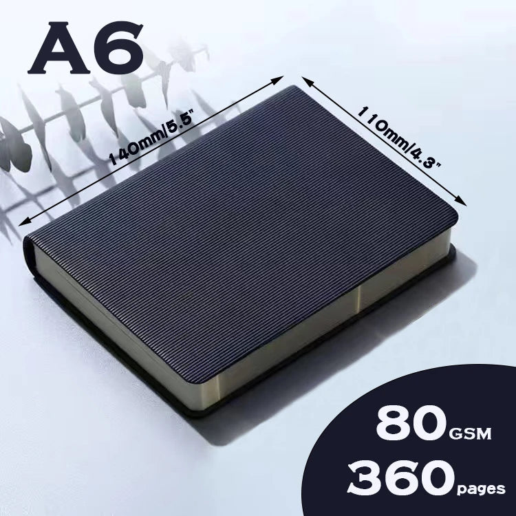A6 360-Page Notebook — Lined or Blank Journal