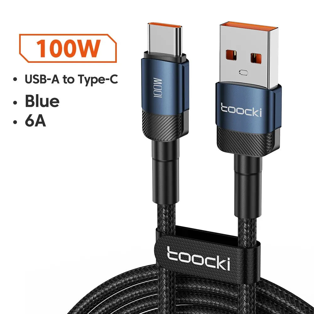 100W USB-A to USB-C Fast-Charging Cable — Data & Charging Cord for USB-C Devices