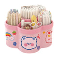 Rotating Pen Holder Desk Organizer, Large Capacity 360° Pencil and Stationery Storage Box for Students, Dorm, Classroom and Home Office