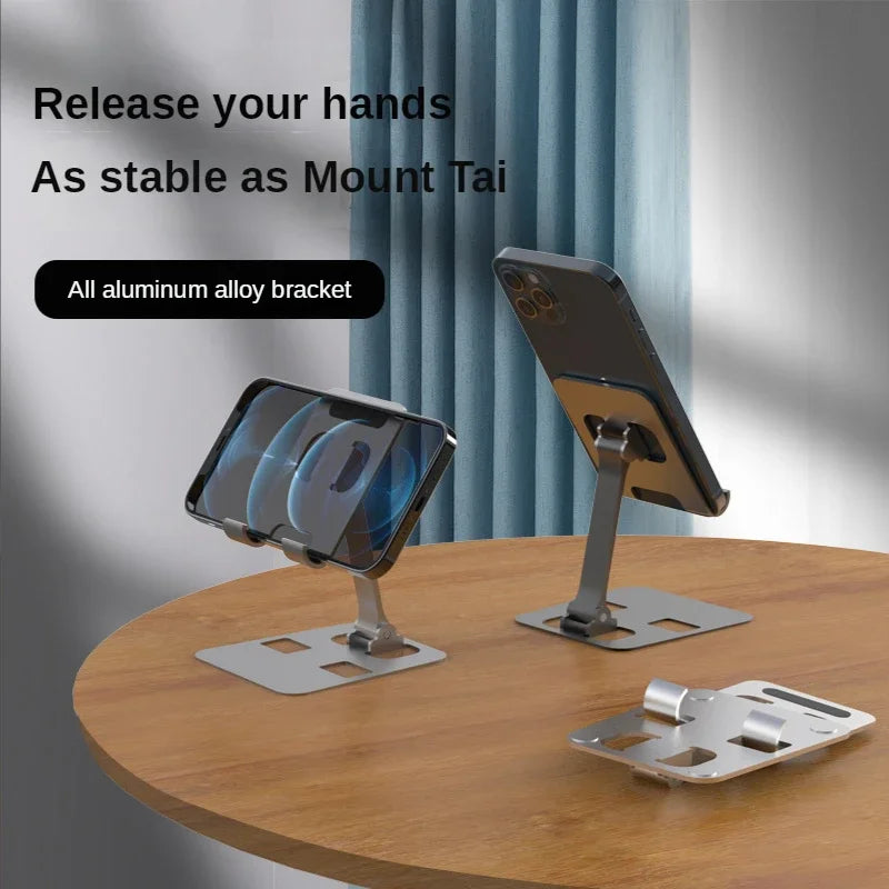 Universal Aluminum Alloy Tablet Stand — Adjustable Flexible Holder for iPad Air, Pro, Mini & Phones
