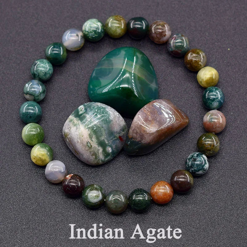 Natural Lapis Lazuli Stone Beads Bracelet — Energy Healing Jewelry