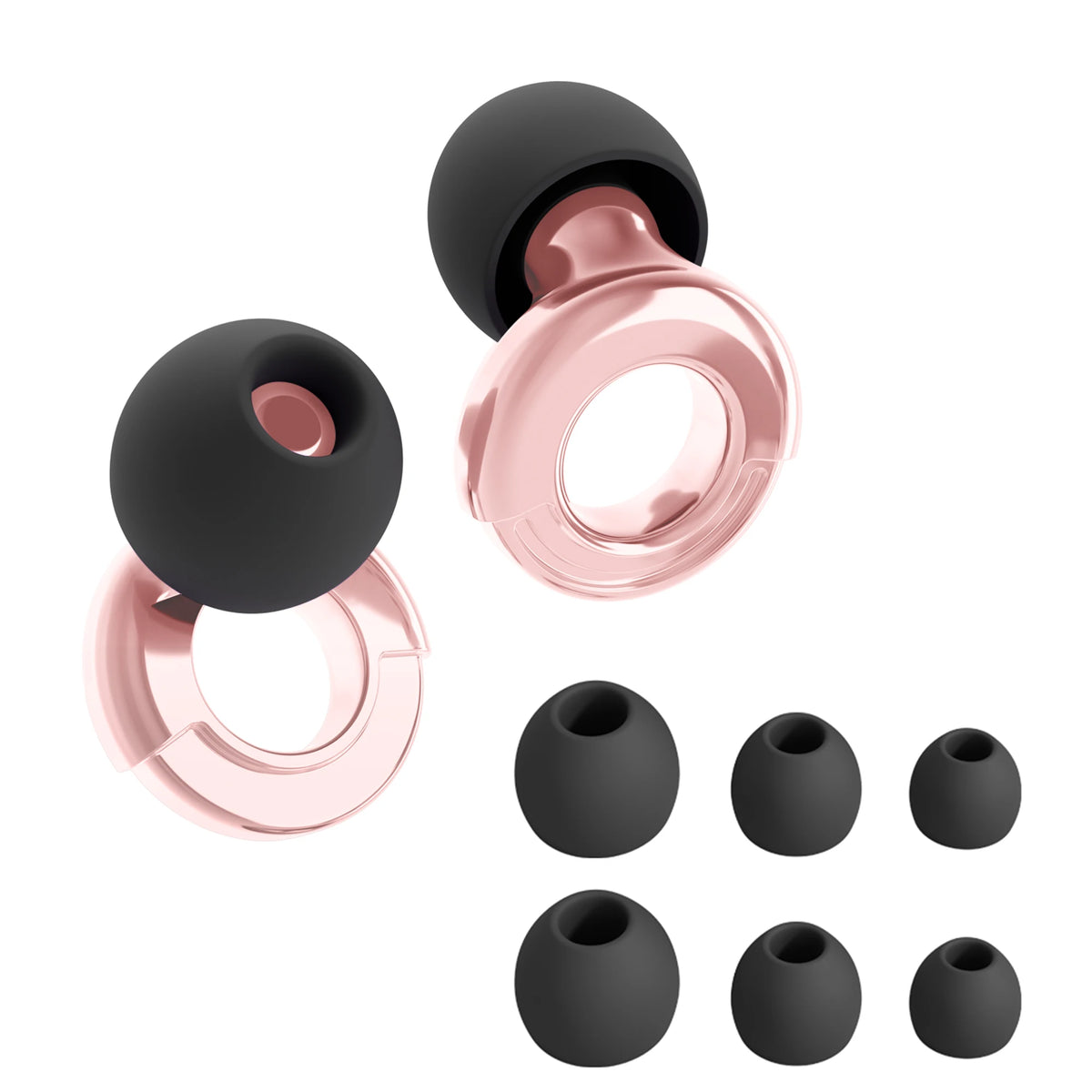 Quiet Ear Plugs for Noise Reduction — Soft Reusable Hearing Protection for Sleep, Swim & Work, 8 Tips in XS/S/M/L