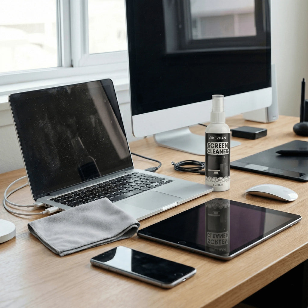 Screen Cleaner Spray Kit with Microfiber Cloth — for Phones, Laptops, Monitors & Glasses