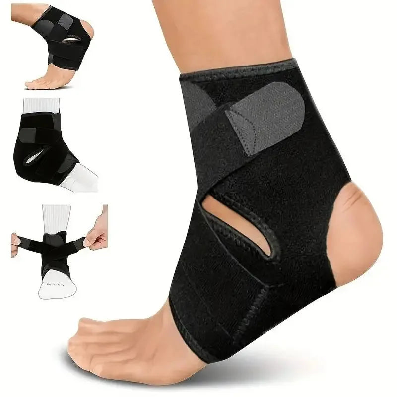 Adjustable Ankle Support Wrap with Open Heel – Single Brace