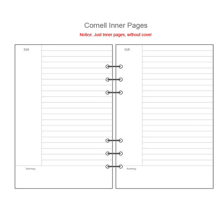 45-Sheet Loose-Leaf Binder Refills — A5, A6 & A7 Grid, Lined & Planner Paper