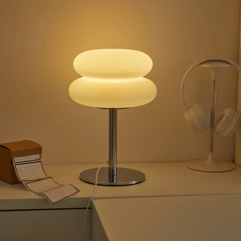 Nordic Mushroom Table Lamp — 3-Color, 9-Level Dimmable Ambient Light, USB Plug