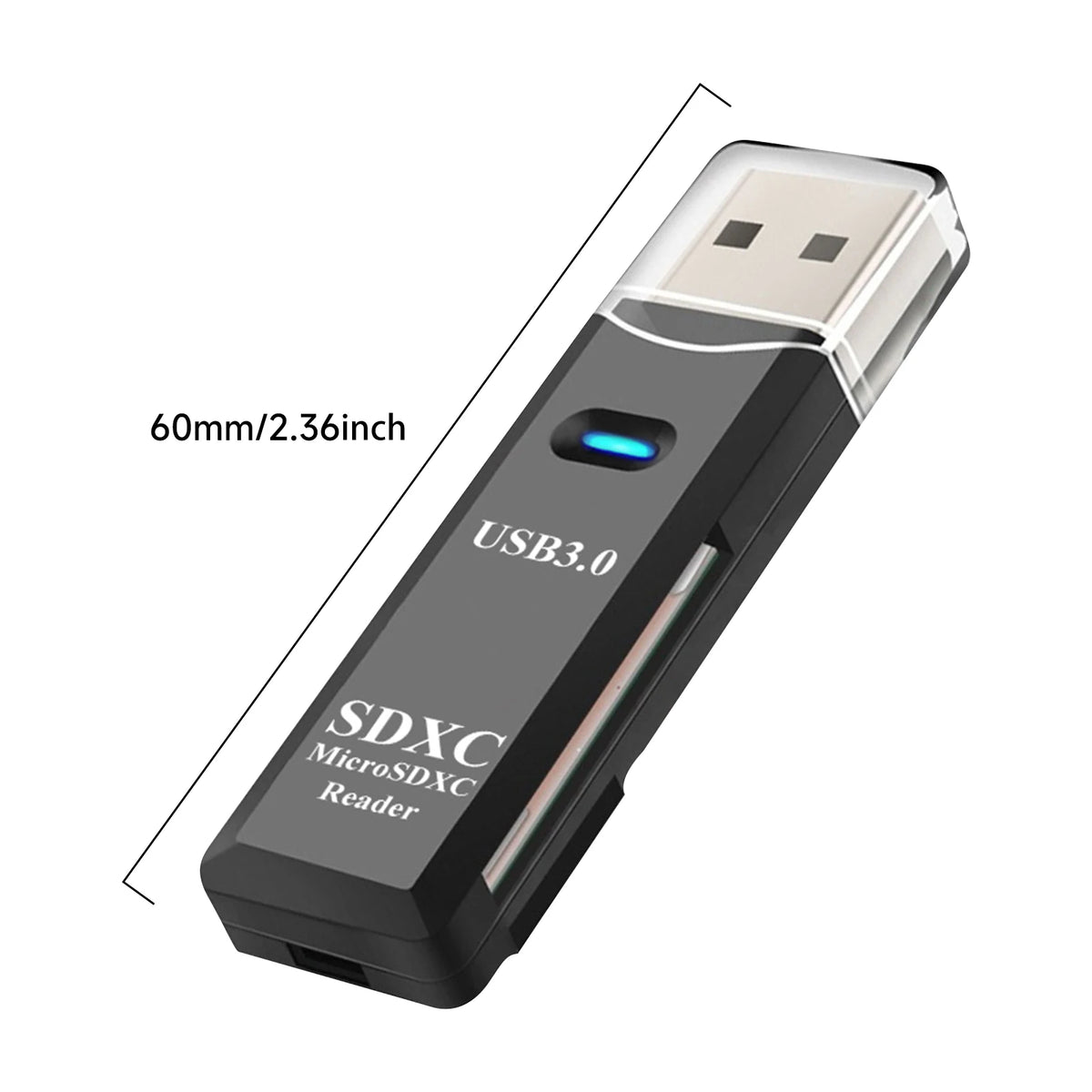 2-in-1 USB 3.0 SD & MicroSD Card Reader — High-Speed USB Adapter