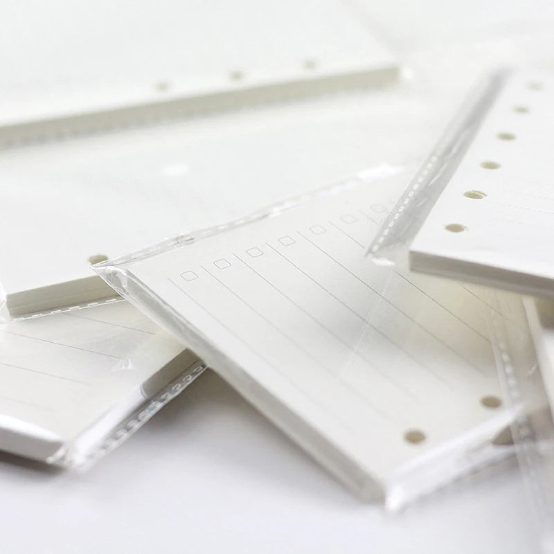 45-Sheet Loose-Leaf Binder Refills — A5, A6 & A7 Grid, Lined & Planner Paper