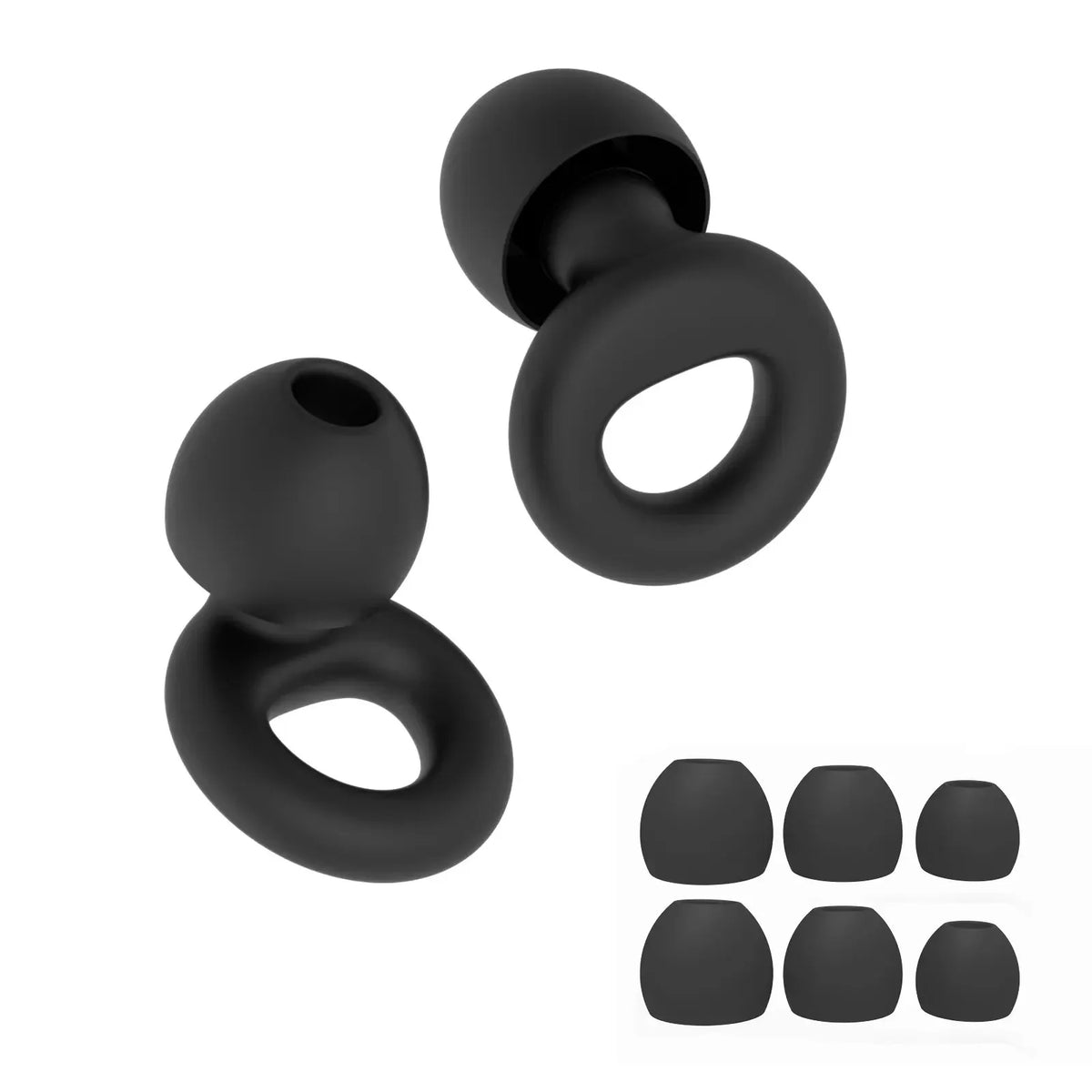 Quiet Ear Plugs for Noise Reduction — Soft Reusable Hearing Protection for Sleep, Swim & Work, 8 Tips in XS/S/M/L