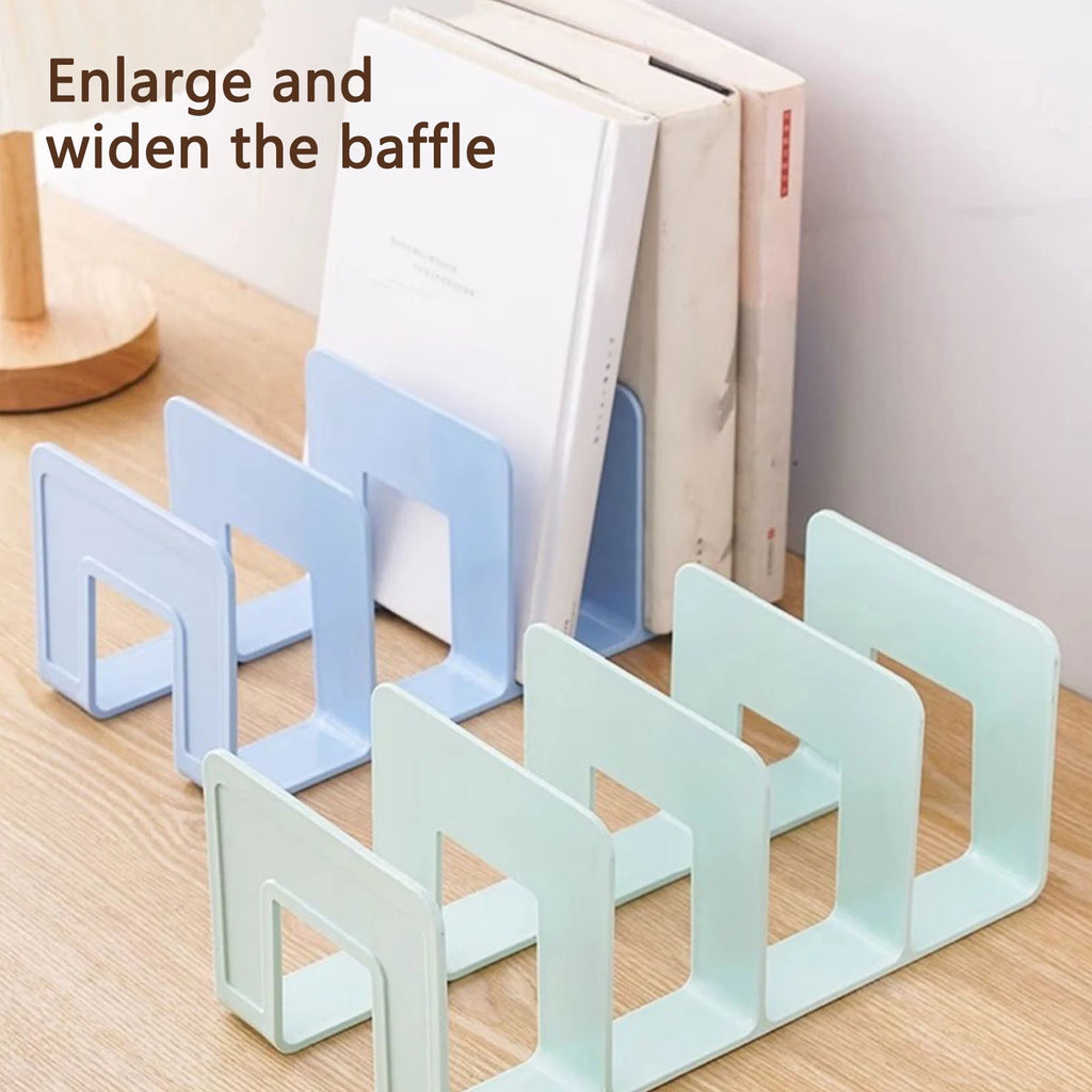 4 Compartment Desktop File and Book Organizer Rack for Home Office and Classroom