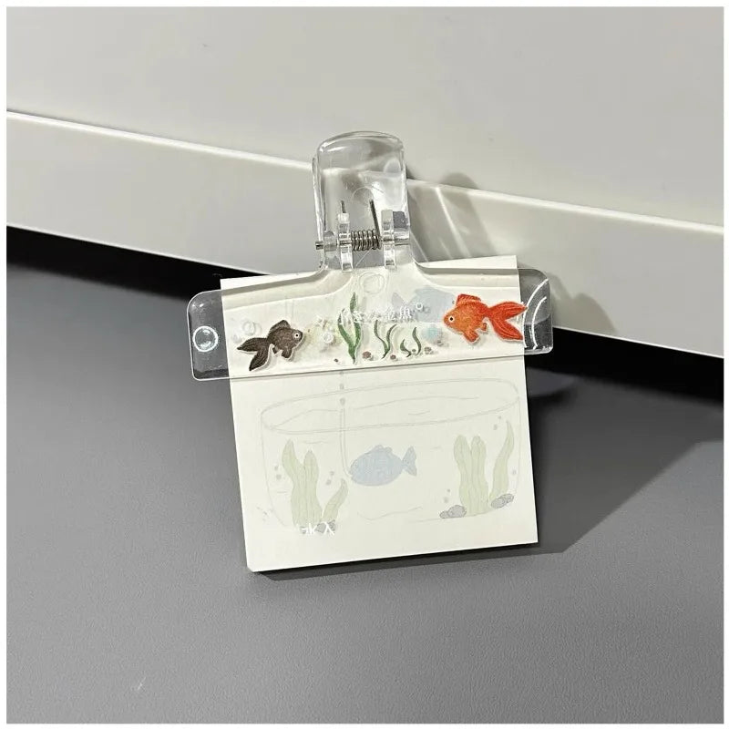 Clear Acrylic Binder Clip, Large Paper Clamp for Notebooks, Journals, Sheet Music and Desk Document Organization