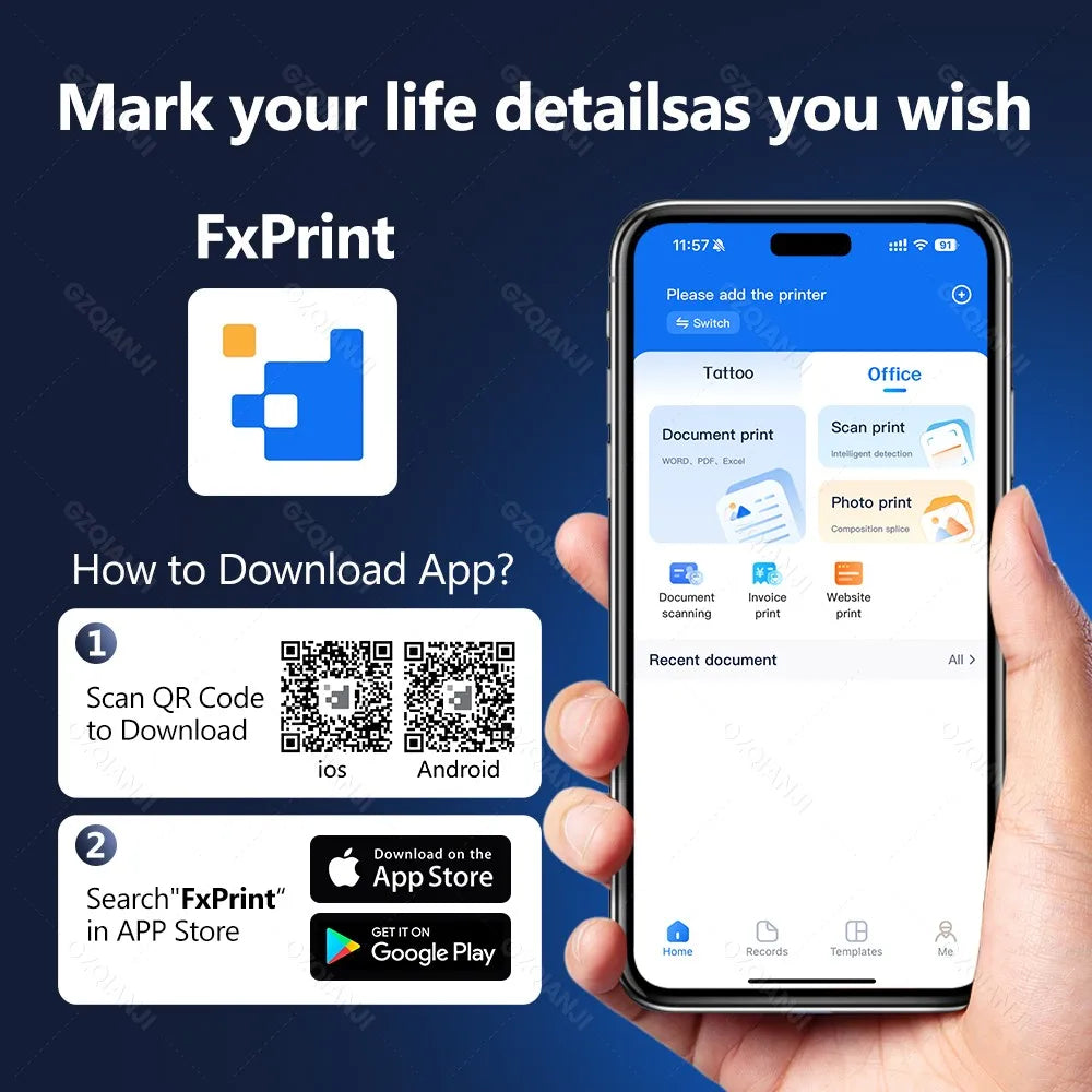 Portable A4 Bluetooth Thermal Printer — Wireless Photo & Document Printer for Home, Office & Travel