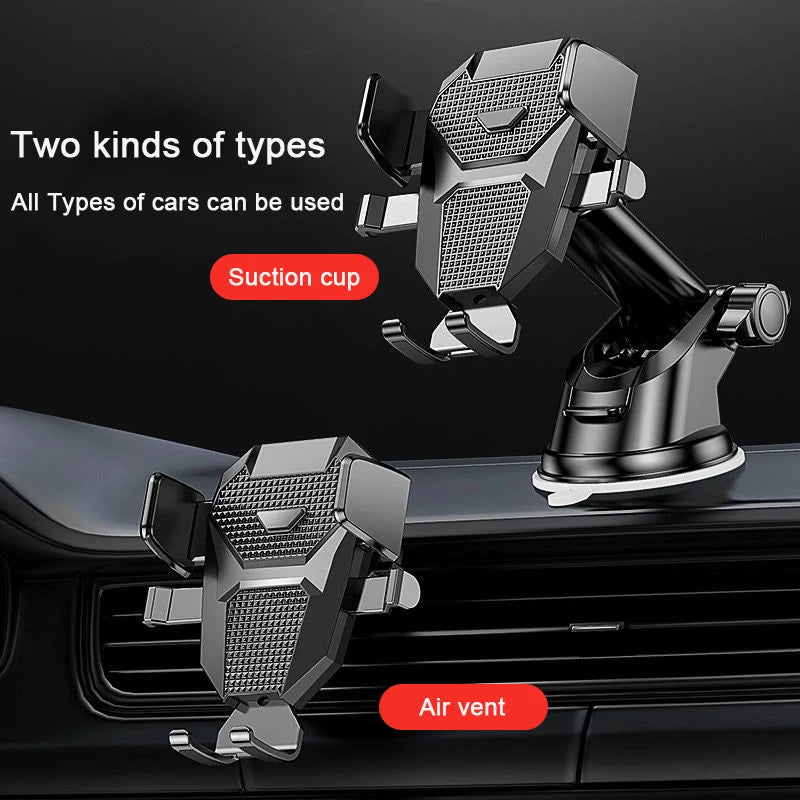 Universal 360° Car Phone Holder — Dashboard & Windshield Mount for 4.0–7″ Phones