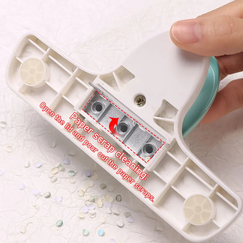 3-Hole Loose Leaf Paper Punch, 5mm Round Hole Puncher for Ring Binder Planners, Notebooks and Scrapbooks