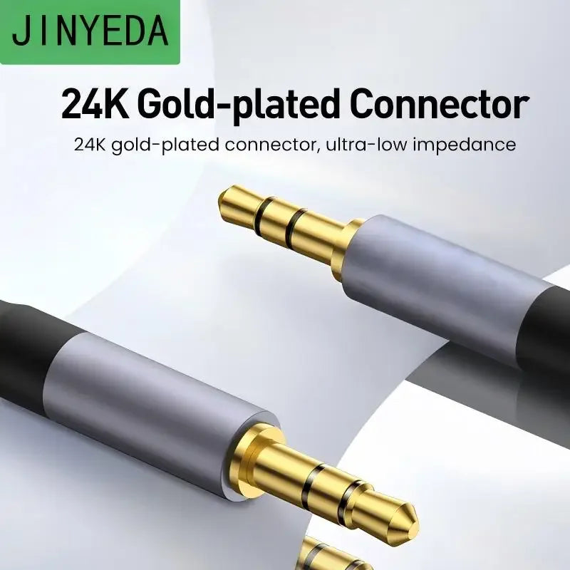 3.5mm Aux Audio Cable — Male to Male Jack for Phone, Car, Speaker & Headphones