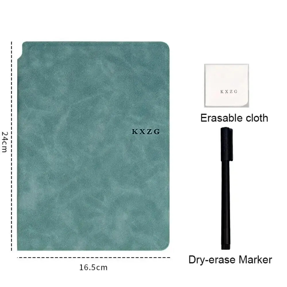 Reusable Whiteboard Notebook — Portable Weekly Planner with Pen & Erasing Cloth