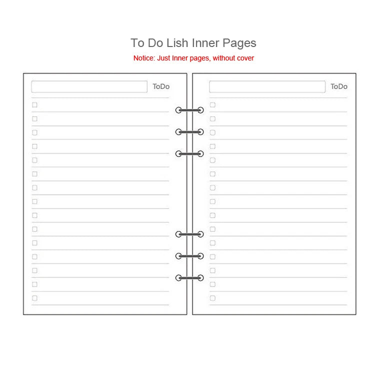 45-Sheet Loose-Leaf Binder Refills — A5, A6 & A7 Grid, Lined & Planner Paper