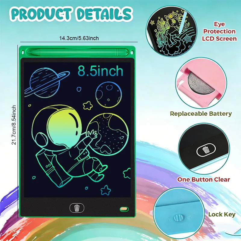 8.5" LCD Writing Tablet — Digital Drawing Board & Doodle Pad, Educational Toy for Kids