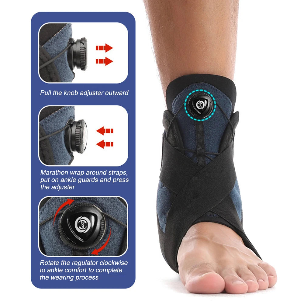 Adjustable Ankle Support Brace with Dial Tightening – Single Brace