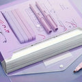 5 Pack Clear A4 Plastic Envelope Folders with Snap Button for School, Office and Document Storage