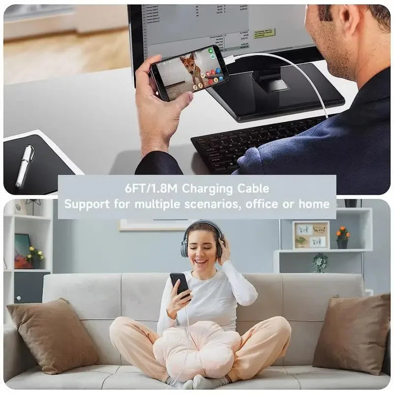 100W USB-C Fast Charging Cable — 2/3-Pack, 1m–2m Data & Charge Cords