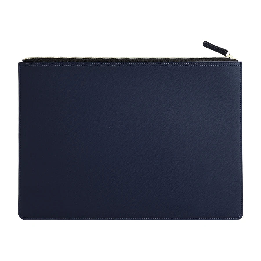Leather A4 Zipper Document Folder Portfolio for Business Files, Contracts and Invoices