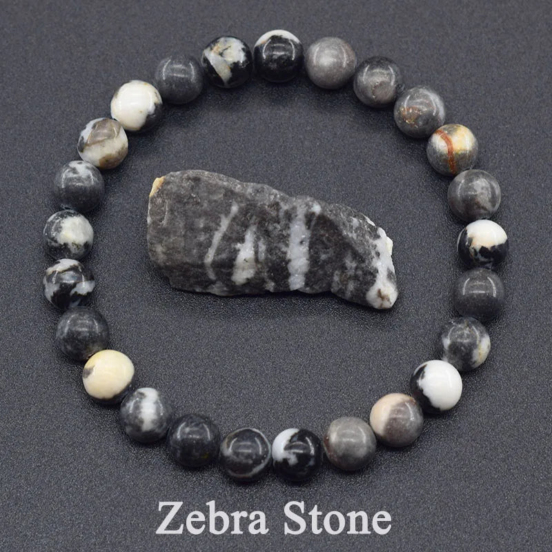 Natural Lapis Lazuli Stone Beads Bracelet — Energy Healing Jewelry