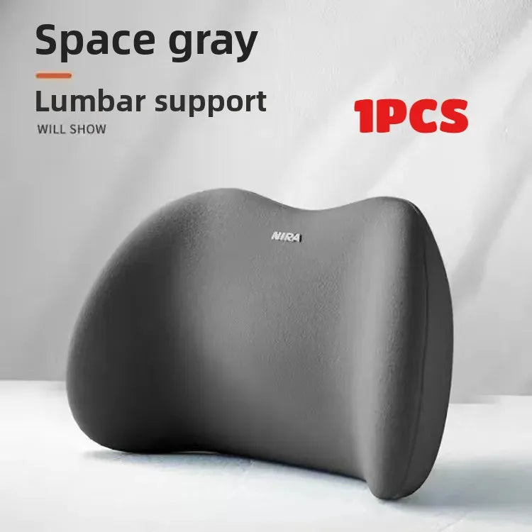 Car Headrest & Lumbar Support Pillow Set