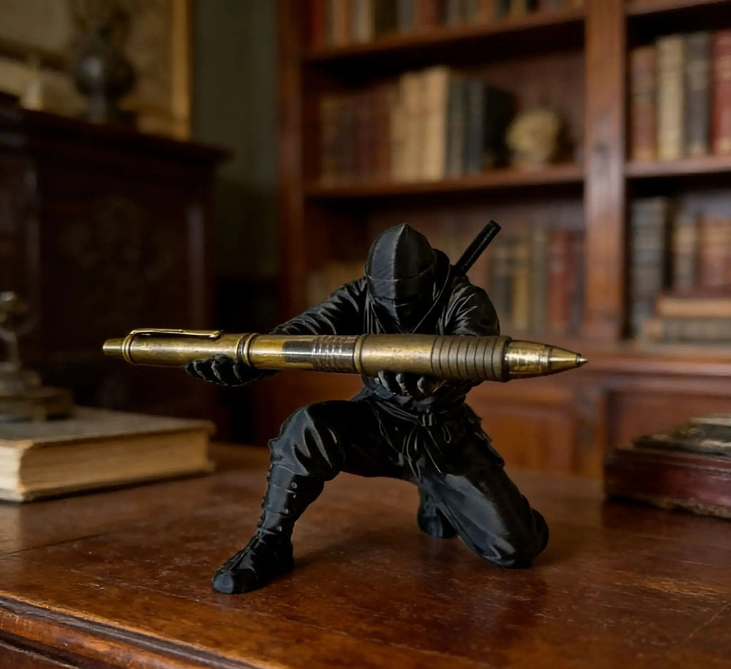Ninja Pen Holder Desk Organizer, 3D Printed Creative Desktop Decoration and Office Gift