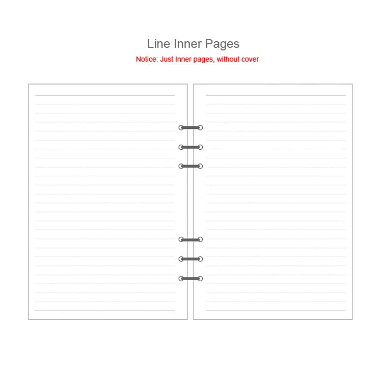 45-Sheet Loose-Leaf Binder Refills — A5, A6 & A7 Grid, Lined & Planner Paper
