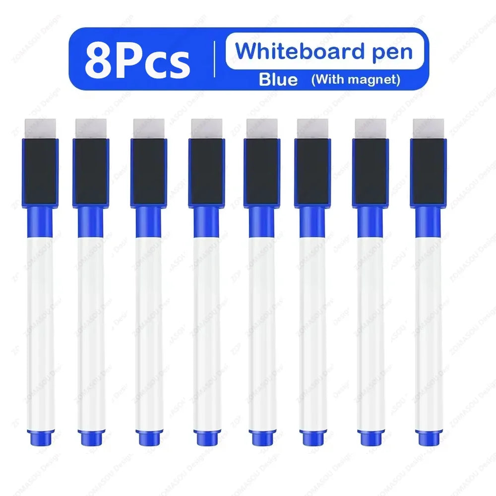 Magnetic Dry Erase Markers with Eraser Cap, Fine Tip Whiteboard Markers for Home, Office, School and Classroom, 1 to 48 Pack