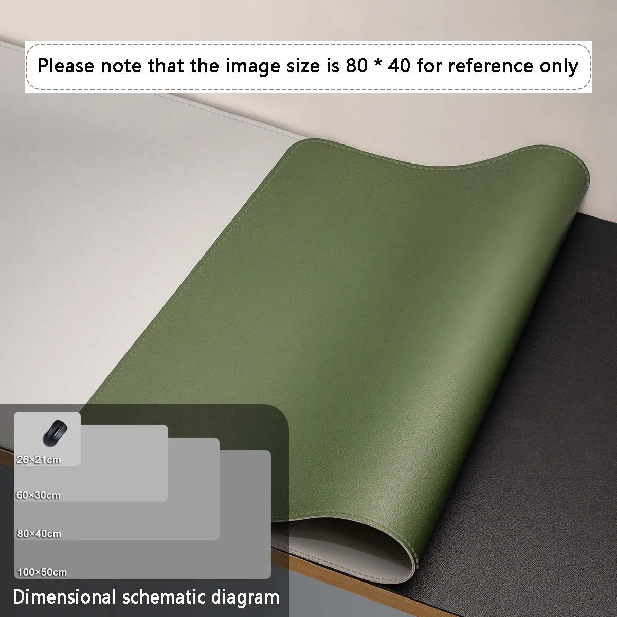 Large Size Office Desk Leather Waterproof Mat Mouse Pad — Multiple Colors & Sizes