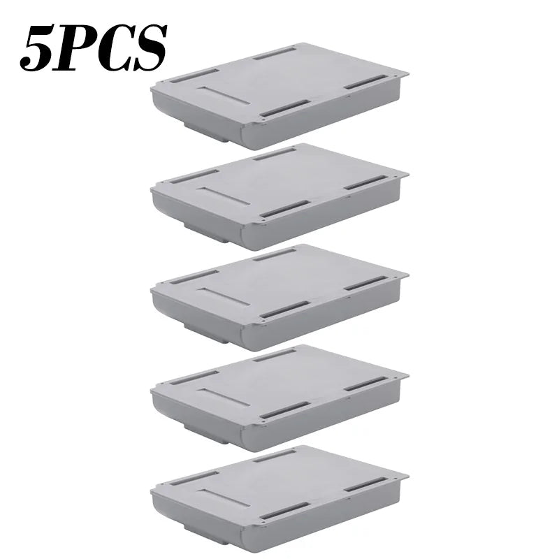 Self Stick Pencil Tray Under Desk Drawer Storage Box Hidden Stationery Organizer Stand For Pens Office Home Storage Organizer
