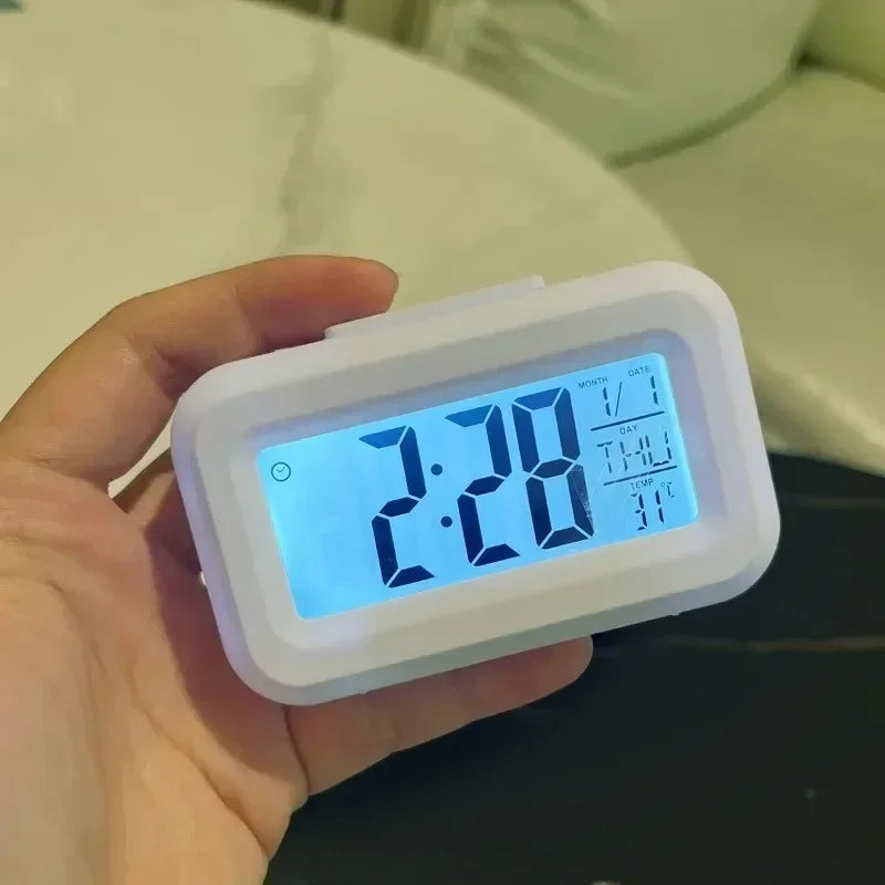 LED Digital Alarm Clock with Calendar & Temperature Display