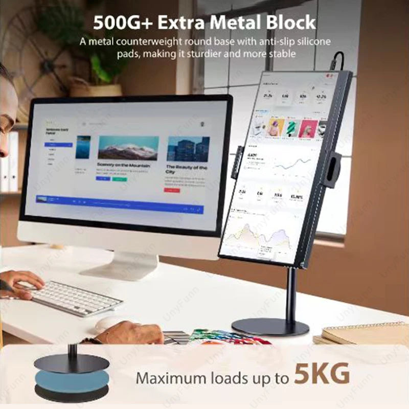 Adjustable Telescopic Monitor Stand — Desktop Holder for 4.7–17.3″ Screens