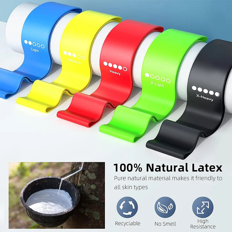 Latex Resistance Loop Bands for Workouts, Single & 5-Piece Options
