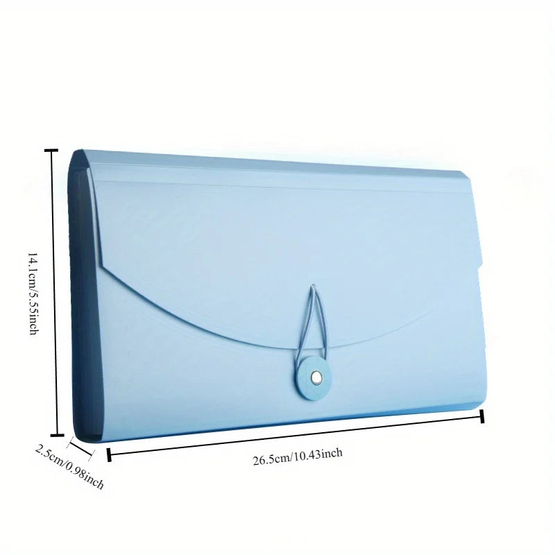 13-Pocket Accordion File Organizer — Portable Document & Receipt Holder