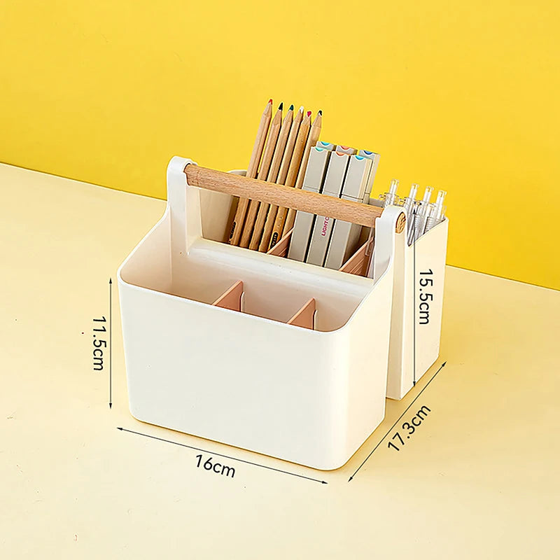 Large Capacity Desktop Pen Holder Storage Box for Office and School