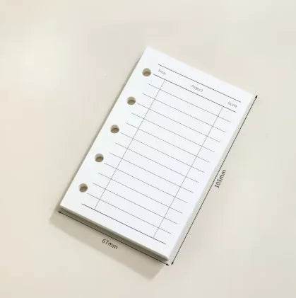 M5 Loose Leaf Refill Paper, 40 Sheets Planner Inserts for Mini Binder, Weekly Monthly To Do Dot Grid Lined Pages