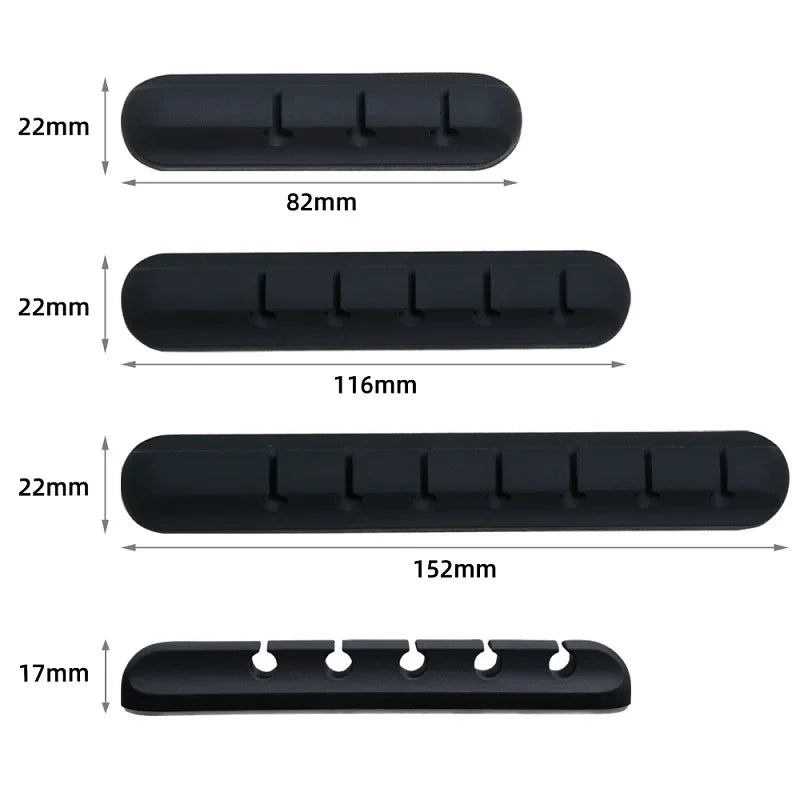 Silicone USB Cable Clip Organizer Self-Adhesive Cord Holder for Desk and Home Office