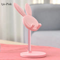 Cute Rabbit Ear Phone Stand for Desk, Adjustable Height Kawaii Cell Phone Holder