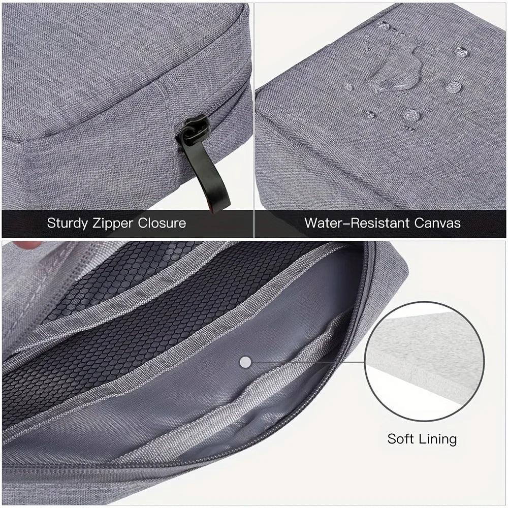 Compact Cable Cord Organizer Pouch, Small Electronics Storage Bag for Chargers, SD Cards, Power Banks and Earbuds, Portable Travel Tech Case